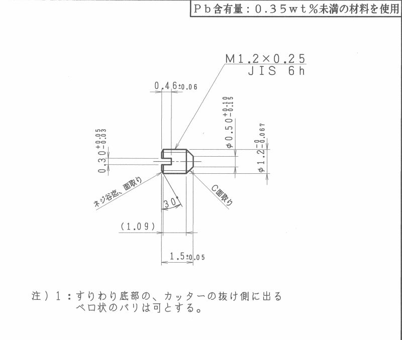 ステンレス ホーロー(平先) M3x2  - 3