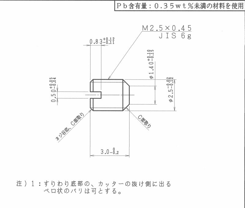 ステンレス ホーロー(平先) M6x8  - 4