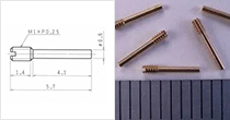 ピン付止めねじ M1xP0.25　(材質：真鍮)