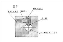 平先止めネジの丸棒を直接止める例